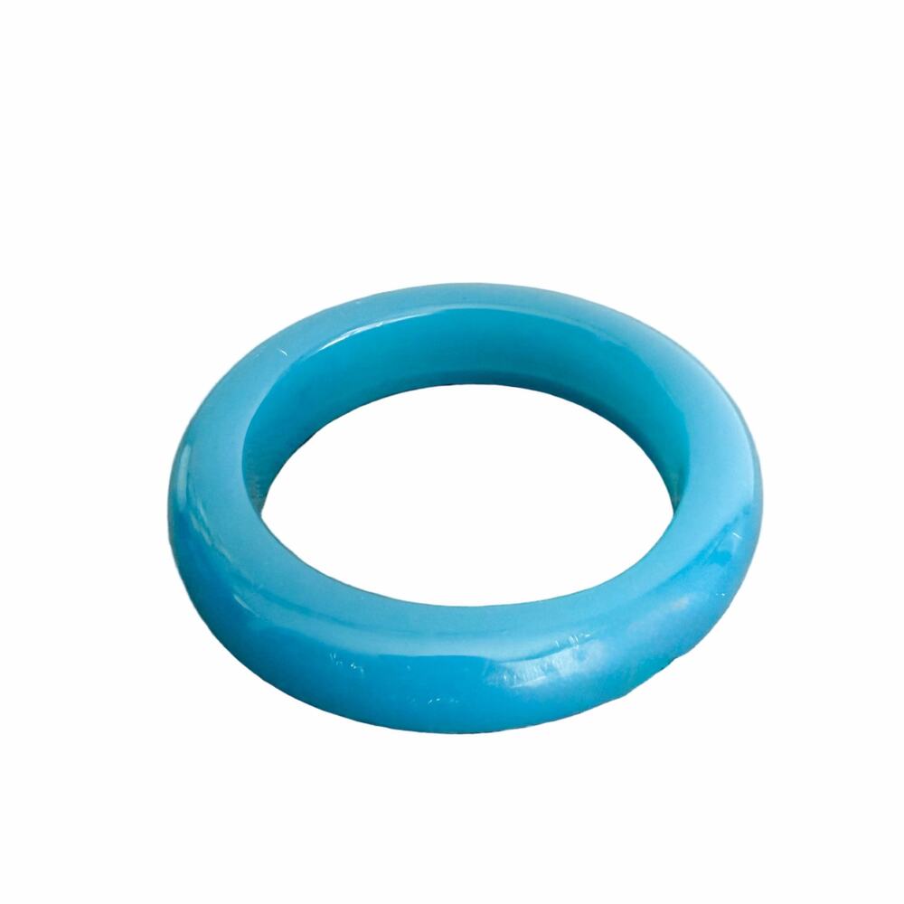 Vibrant Blue Chunky Acrylic Bangle Bracelet